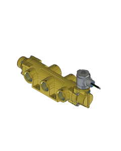 Valve, 4-Way, Brass, 120V60Hz