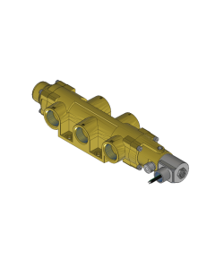 Valve, 4-Way, Brass, 120V60Hz