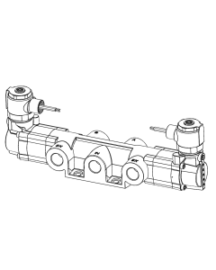 Valve, 4-Way, Brass, 24VDC