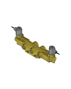 Valve, 4-Way, Brass, 12VDC